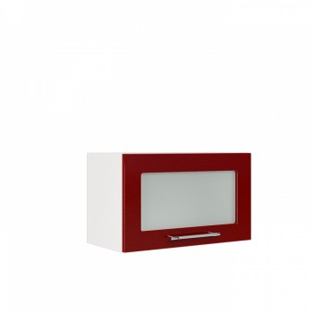 Бруклин ШВГС 600 Шкаф верхний горизонтальный со стеклом (Бетон белый/корпус Венге) в Верх-Туле - verh-tula.mebel54.com | фото