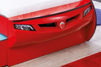 CARBED Кровать-машина Coupe с выдвижной кроватью Red 20.03.1306.00 в Верх-Туле - verh-tula.mebel54.com | фото