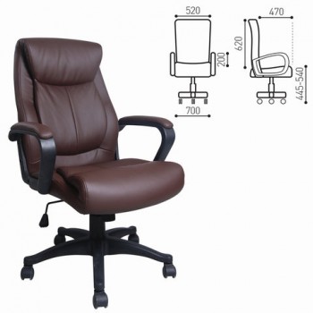Кресло офисное BRABIX Enter EX-511 (коричневый) в Верх-Туле - verh-tula.mebel54.com | фото