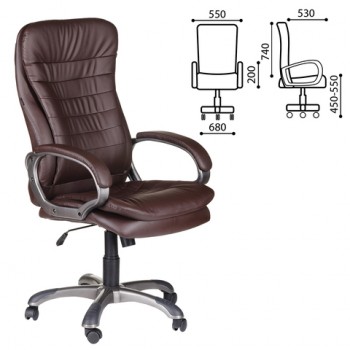 Кресло офисное BRABIX Omega EX-589 (коричневое) в Верх-Туле - verh-tula.mebel54.com | фото