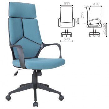 Кресло офисное BRABIX Prime EX-515 (голубая ткань) в Верх-Туле - verh-tula.mebel54.com | фото