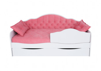 Кровать 170 серии Иллюзия Лайт 1 ящик 89 Розовый (подушки) в Верх-Туле - verh-tula.mebel54.com | фото