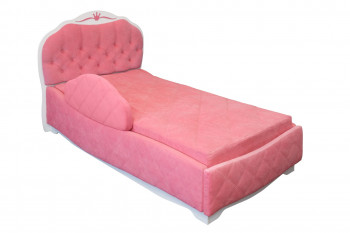 Кровать 190 Гармония Lux 36 Розовый (мягкий бортик) в Верх-Туле - verh-tula.mebel54.com | фото