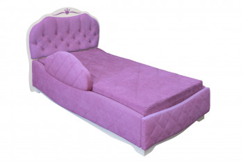 Кровать 190 Гармония Lux 67 Светло-фиолетовый (мягкий бортик) в Верх-Туле - verh-tula.mebel54.com | фото