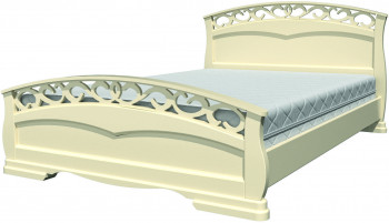 Кровать Грация-1 из массива сосны 1600*2000 Слоновая кость в Верх-Туле - verh-tula.mebel54.com | фото