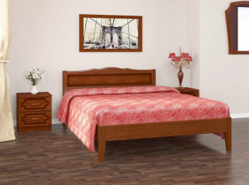 Кровать Карина-7 из массива сосны 1200*2000 Орех в Верх-Туле - verh-tula.mebel54.com | фото