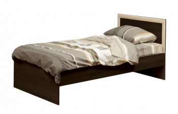 Кровать одинарная 21.55 (шир. 900) с настилом (венге/профиль дуб линдберг)/осн. в Верх-Туле - verh-tula.mebel54.com | фото