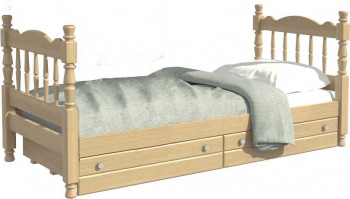 Кровать одинарная Аленка из массива сосны 800*1890 Сосна в Верх-Туле - verh-tula.mebel54.com | фото