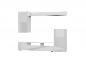 Мебель для гостиной МГС 4 (Белый/Белый глянец) в Верх-Туле - verh-tula.mebel54.com | фото