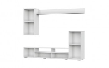 Мебель для гостиной МГС 4 (Белый/Цемент светлый) в Верх-Туле - verh-tula.mebel54.com | фото