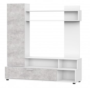 Мебель для гостиной "МГС 9" Белый / Цемент светлый в Верх-Туле - verh-tula.mebel54.com | фото
