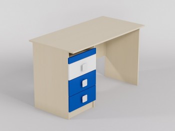 Стол (прямая столешница) Скай люкс (Синий/Белый/корпус Клен) в Верх-Туле - verh-tula.mebel54.com | фото